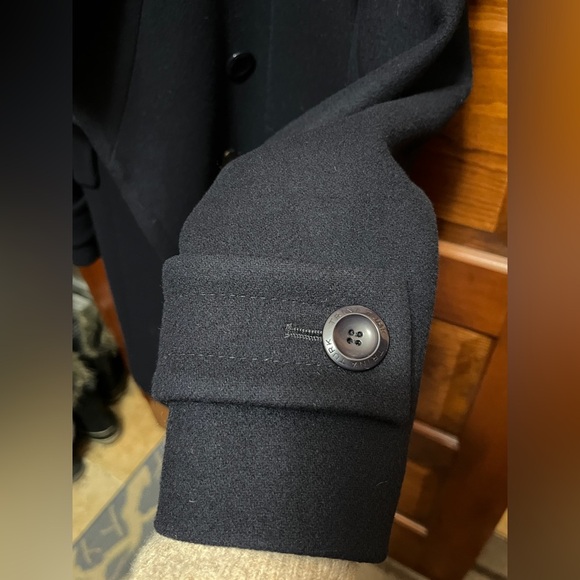 Trina Turk beautiful asymmetrical Navy Wool coat. EUC size 8 - Picture 9 of 9